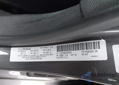 2015 Chrysler 200 S z USA, uszkodzony, nr VIN 1C3CCCBB9FN675978